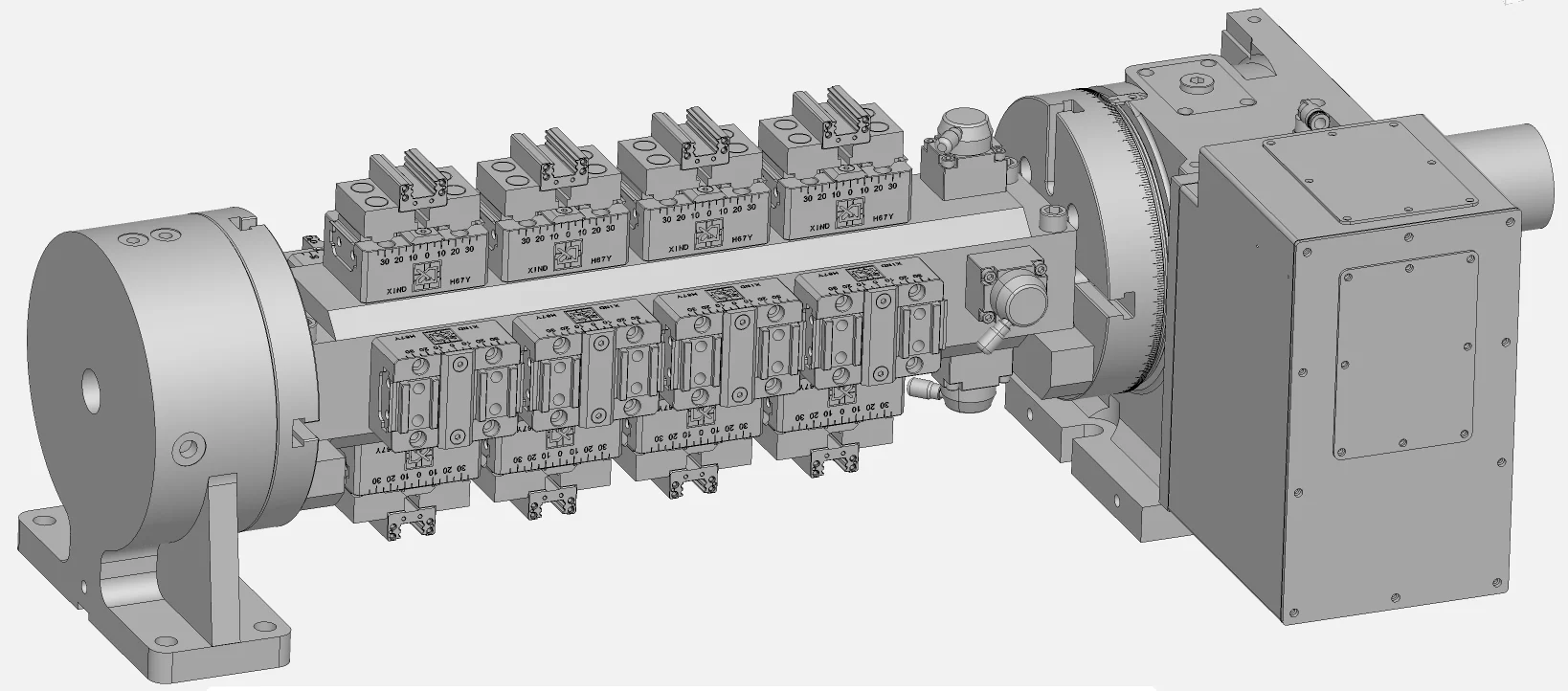 CNC 4-Axis Multi-Station Hydraulic Self-Centering Vise – H67Y-A16 - Image 3